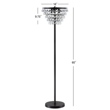 Jemma 60" Crystal/Metal LED Floor Lamp - JONATHAN Y